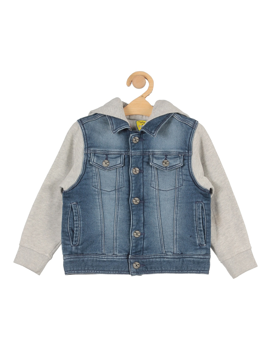

Lil Lollipop Kids Navy Blue Washed Lightweight Denim Jacket