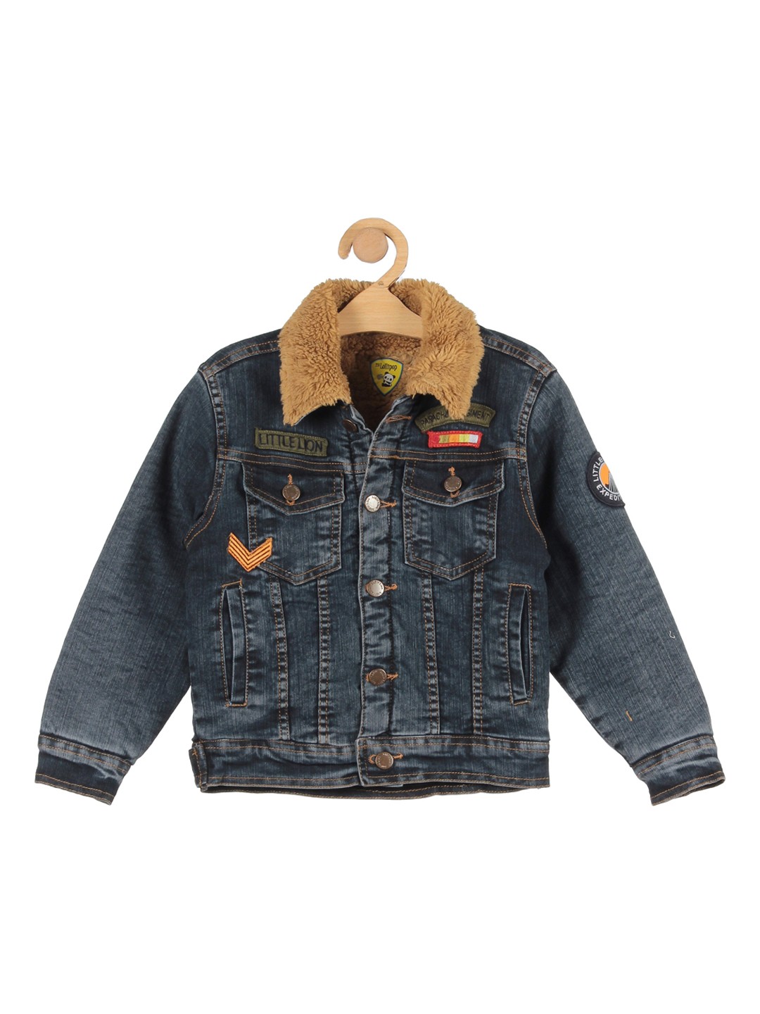 

Lil Lollipop Unisex Kids Navy Blue Lightweight Denim Jacket