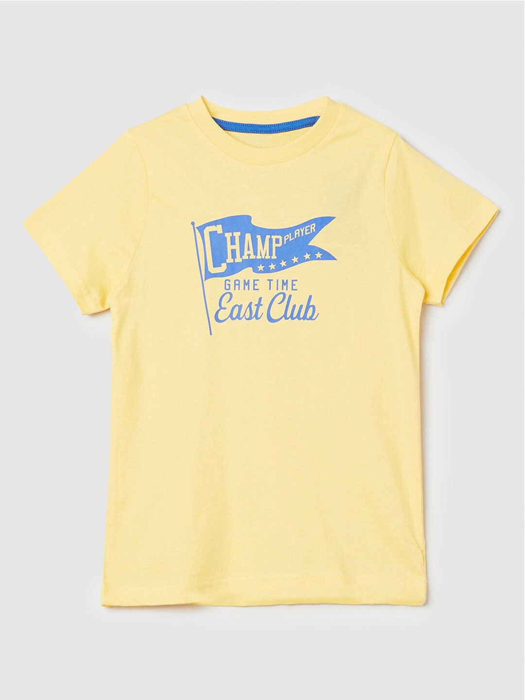 

max Boys Yellow Typography Printed T-shirt