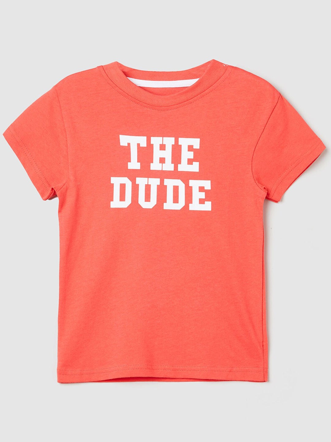 

max Boys Coral Typography Printed T-shirt