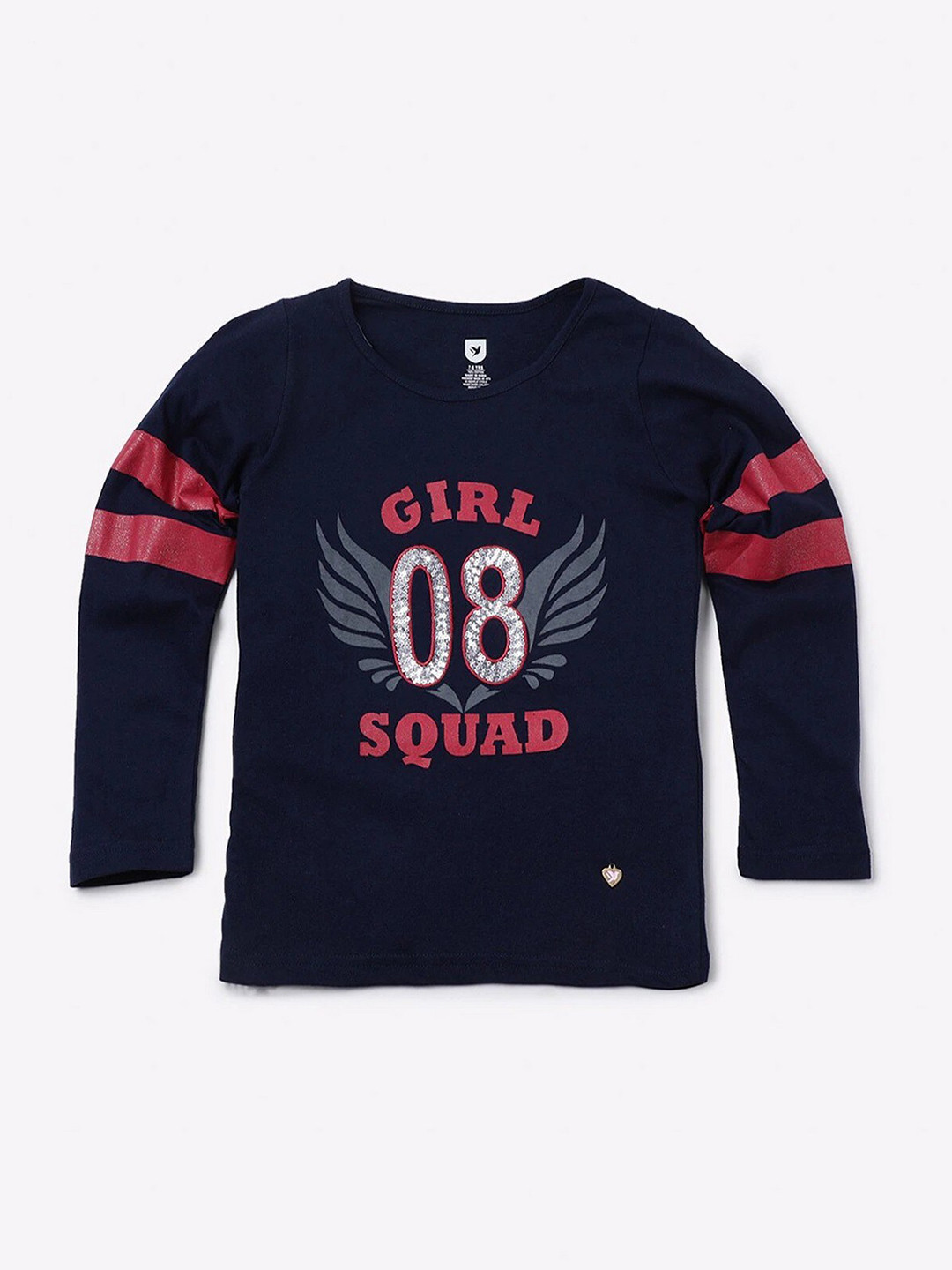 

612League Girls Blue Printed Top