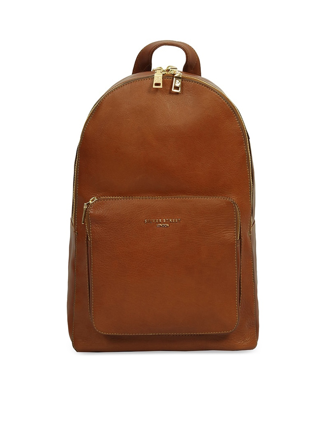 

SILVER STREET LONDON Men Tan Leather Backpack