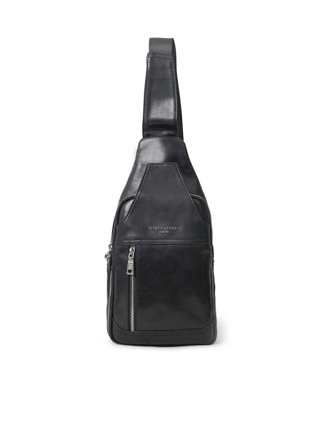 

SILVER STREET LONDON Men Black Travel Leather Backpack