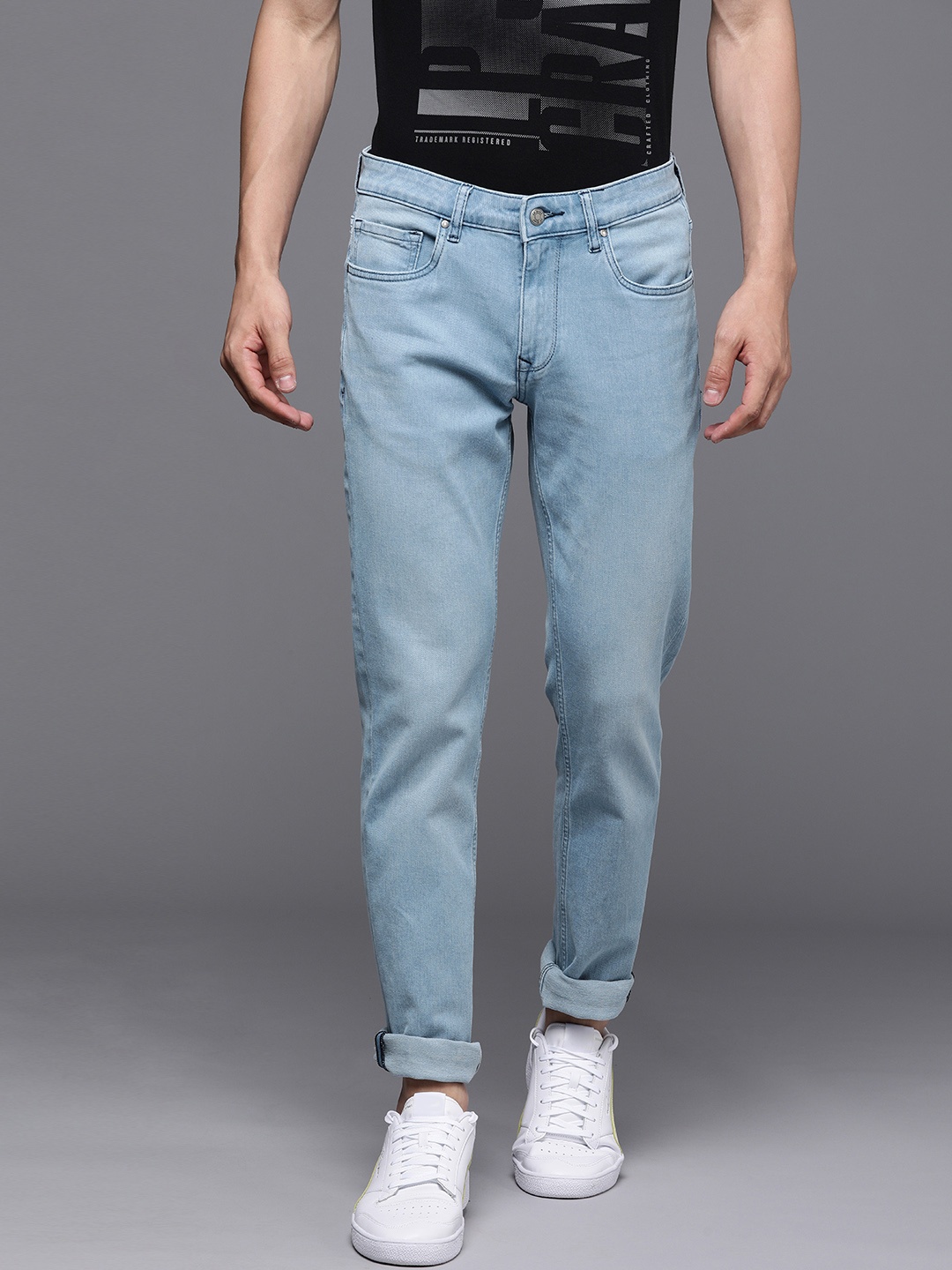 

Louis Philippe Jeans Men Blue MATT Slim Fit Low-Rise Clean Look Stretchable Jeans