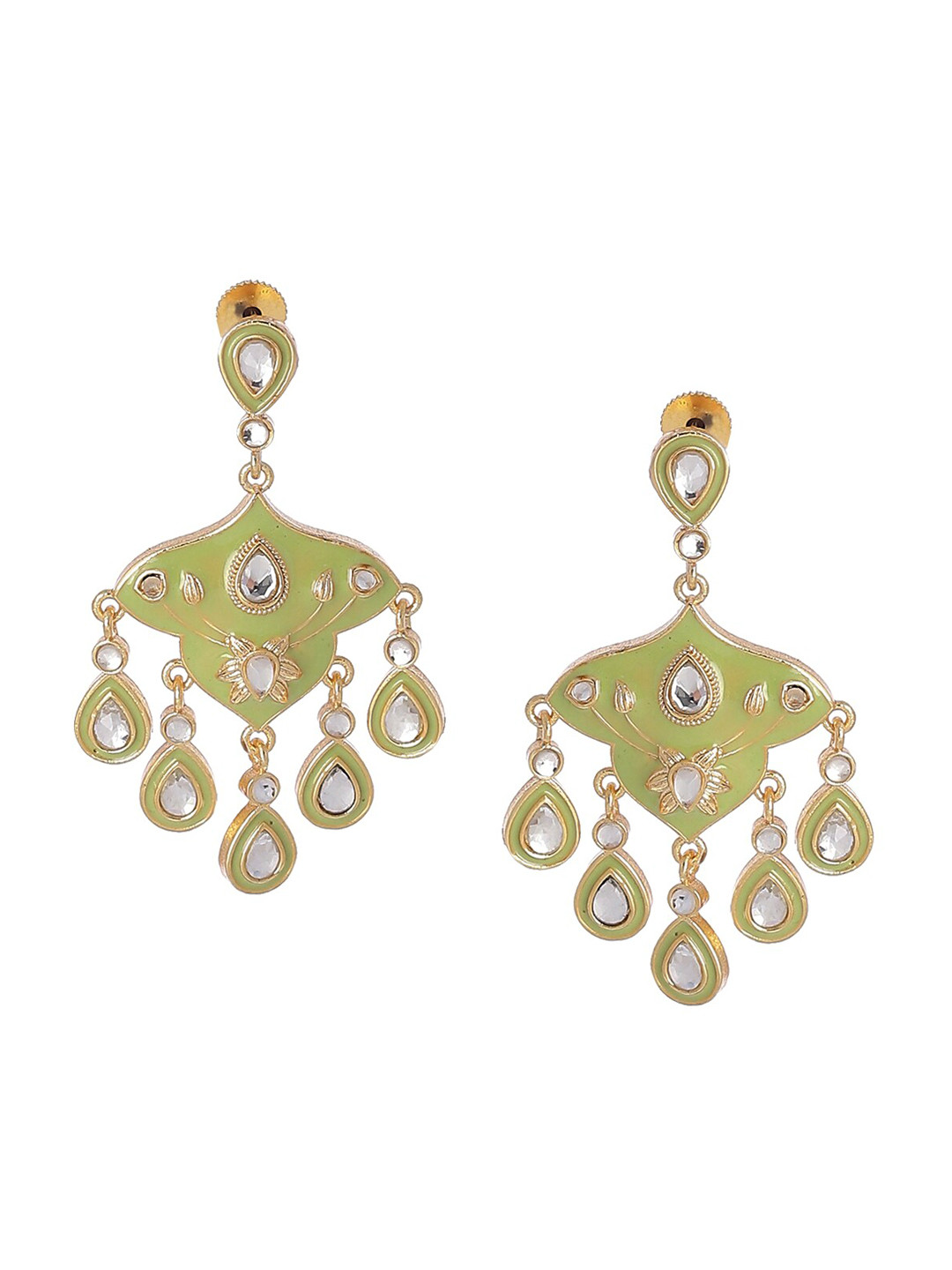 

Biba Green Contemporary Drop Earrings