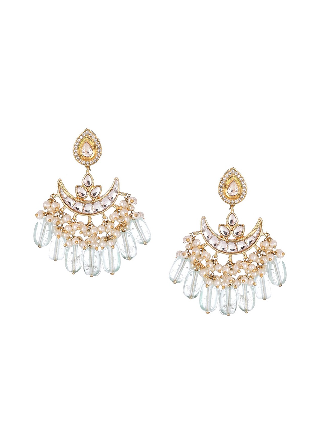 

Biba Green Contemporary Chandbalis Earrings