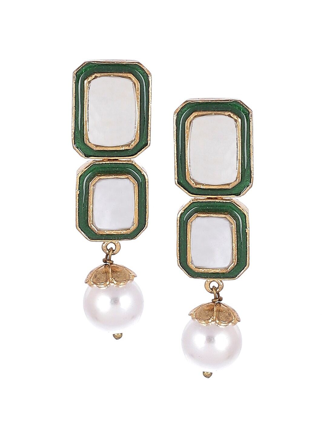 

Biba Women Green Contemporary Drop Earrings