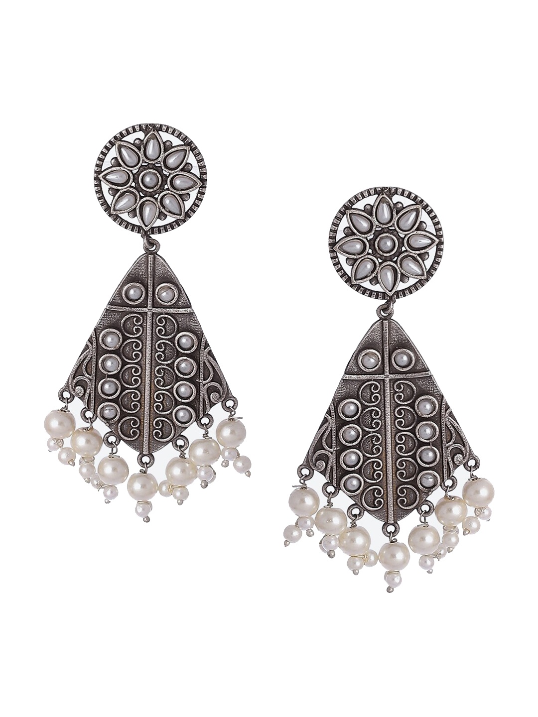 

Biba Gunmetal-Toned Contemporary Earrings, Metallic