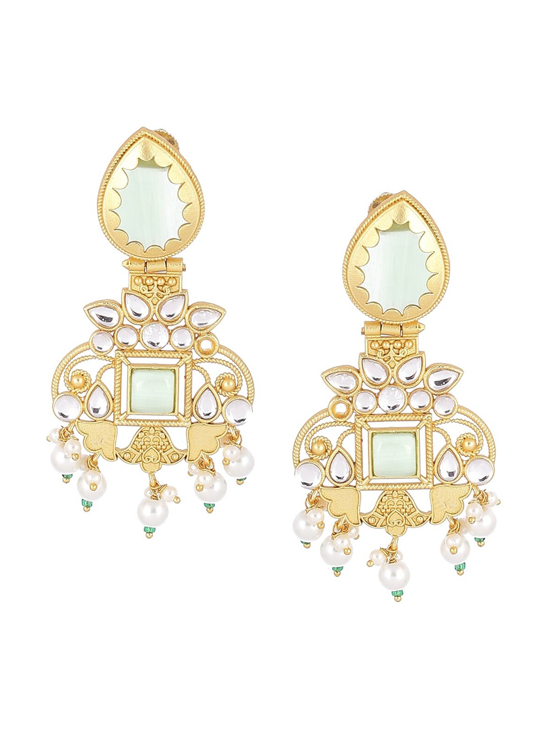 

Biba Green Contemporary Drop Earrings