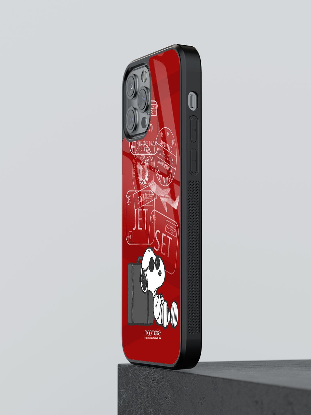 

macmerise Red Printed Camo Glass iPhone 13 Pro Back Case, Multi