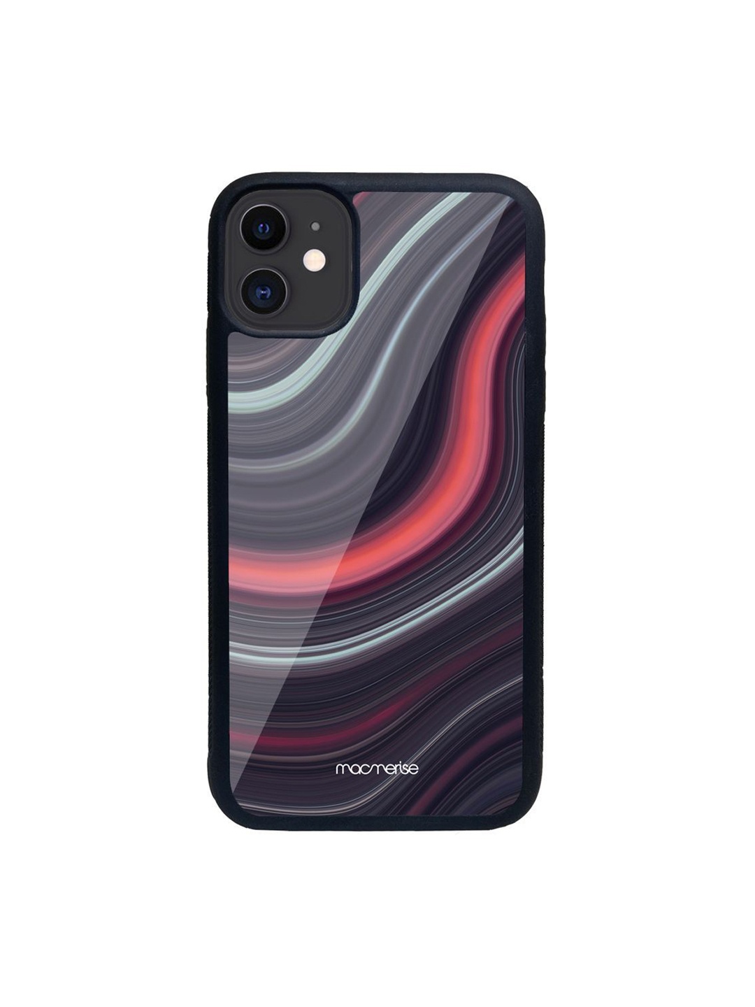 

macmerise Black & Red Printed iPhone 11 Back Case
