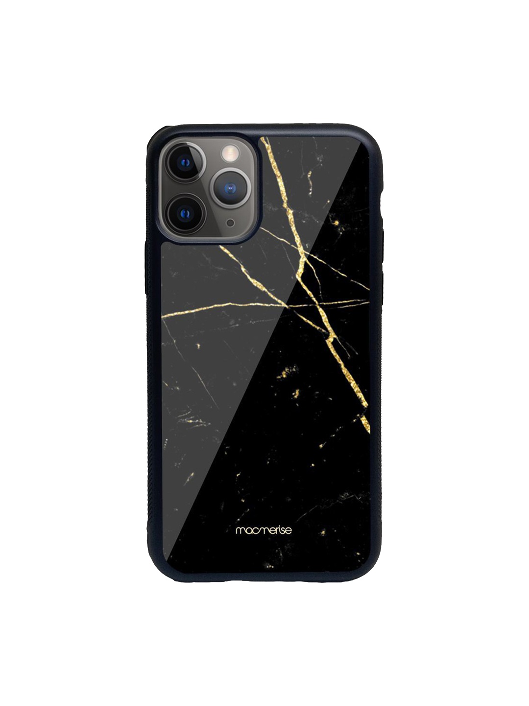 

macmerise Black Printed Onyx - Glass iPhone 11 Pro Mobile Case