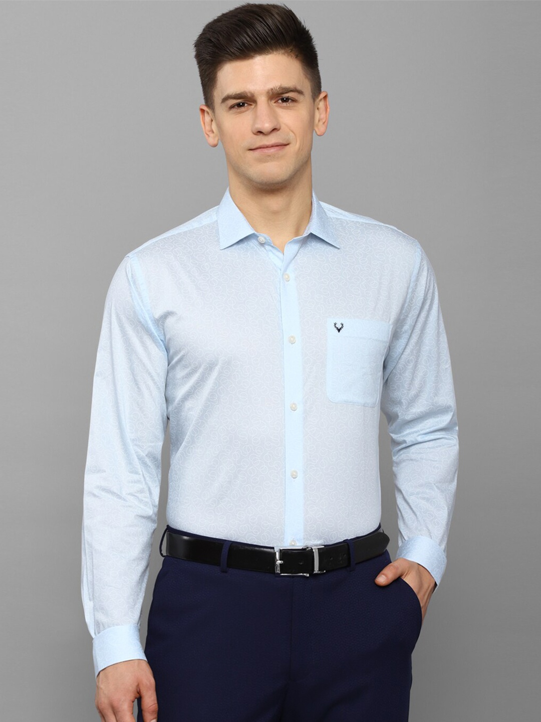 

Allen Solly Men Blue Slim Fit 100% Cotton Casual Shirt