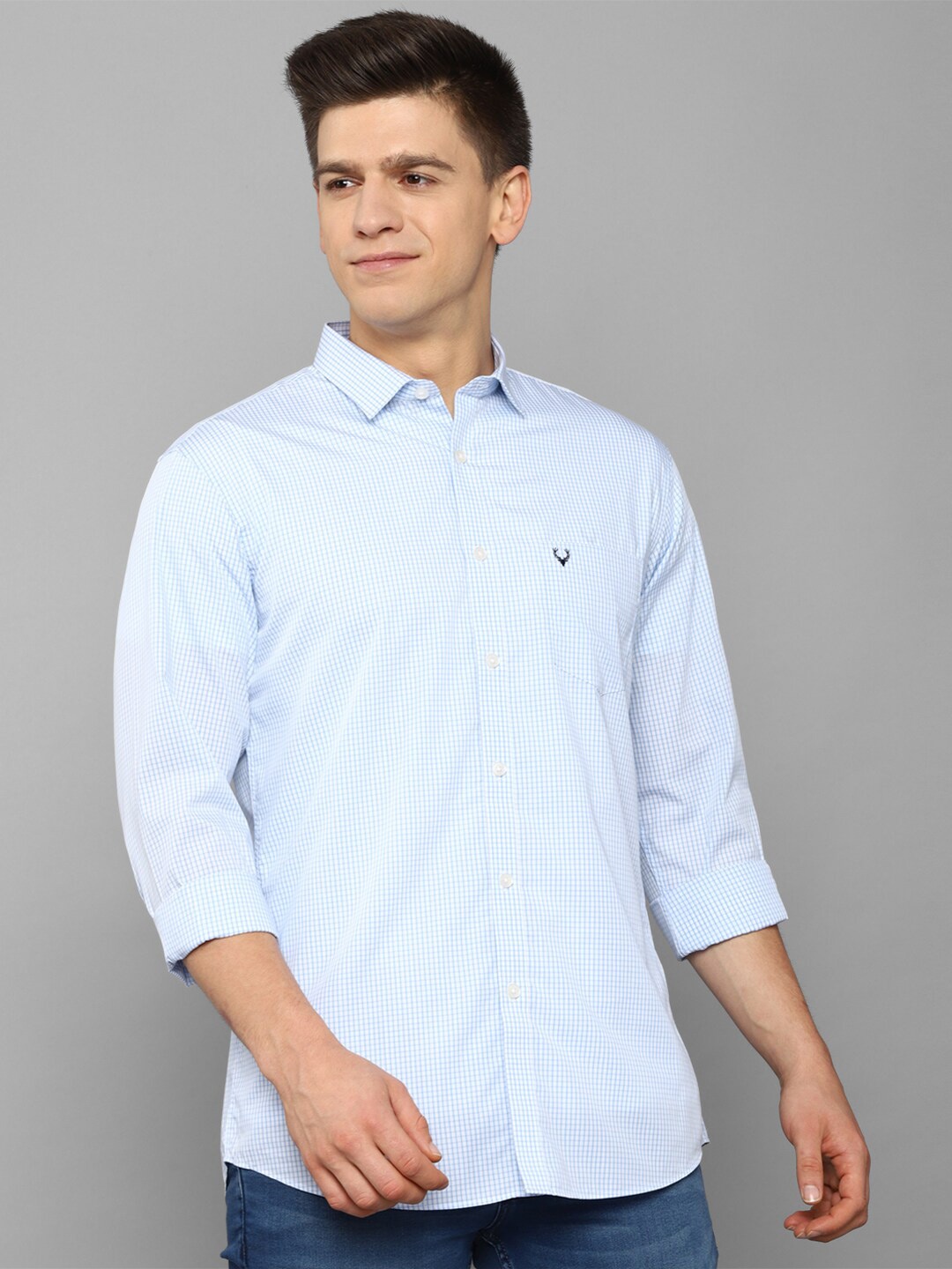 

Allen Solly Men Blue Slim Fit Casual Shirt