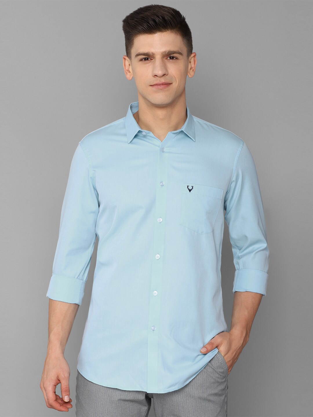 

Allen Solly Men Blue Slim Fit Casual Shirt