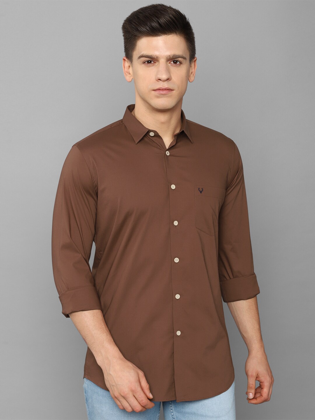 

Allen Solly Men Brown Slim Fit Formal Shirt