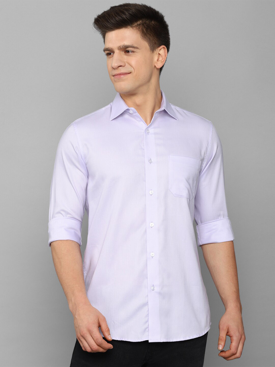 

Allen Solly Men Purple Slim Fit Pure Cotton Casual Shirt