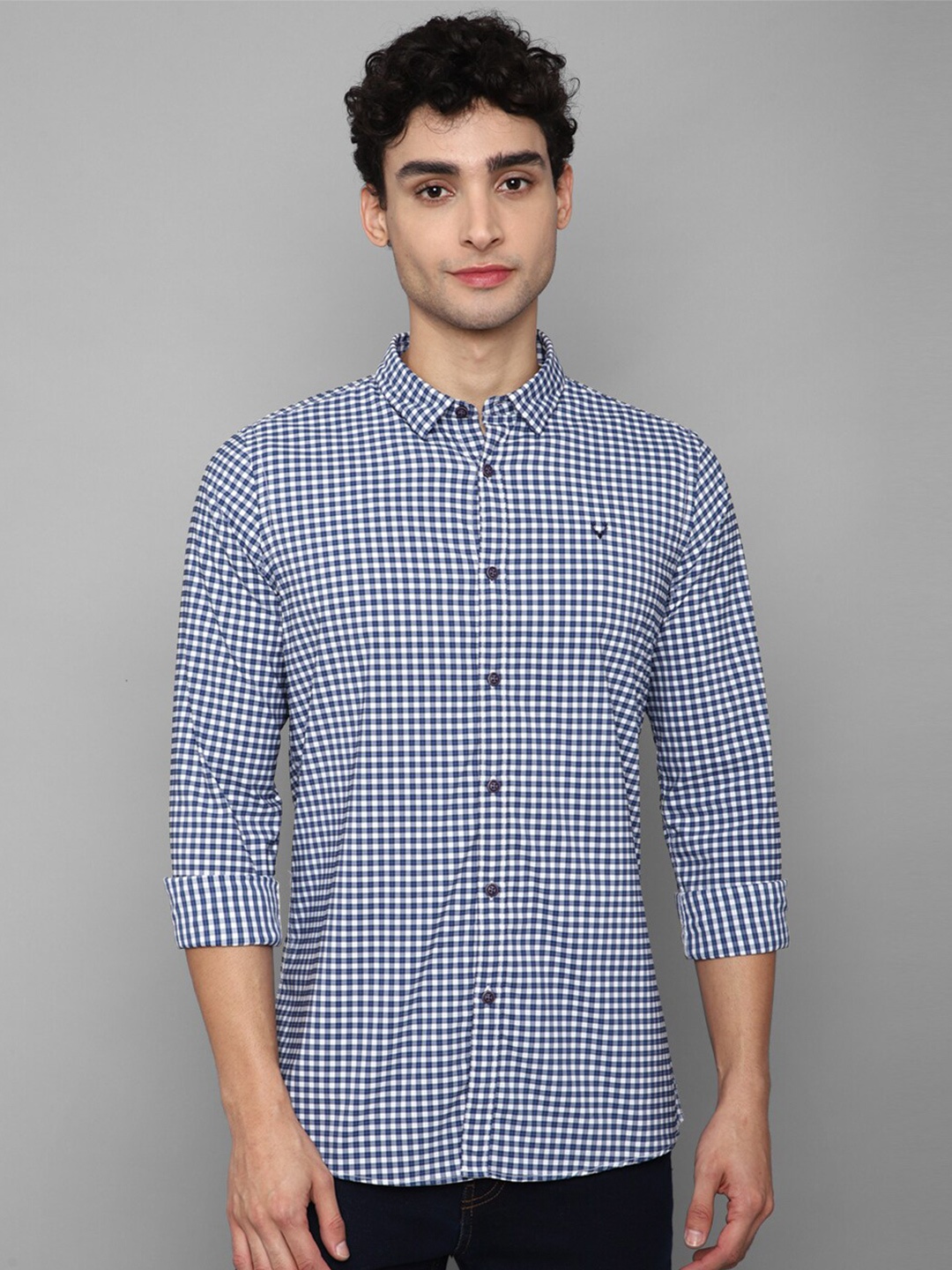 

Allen Solly Sport Men Blue Gingham Checked Casual Shirt