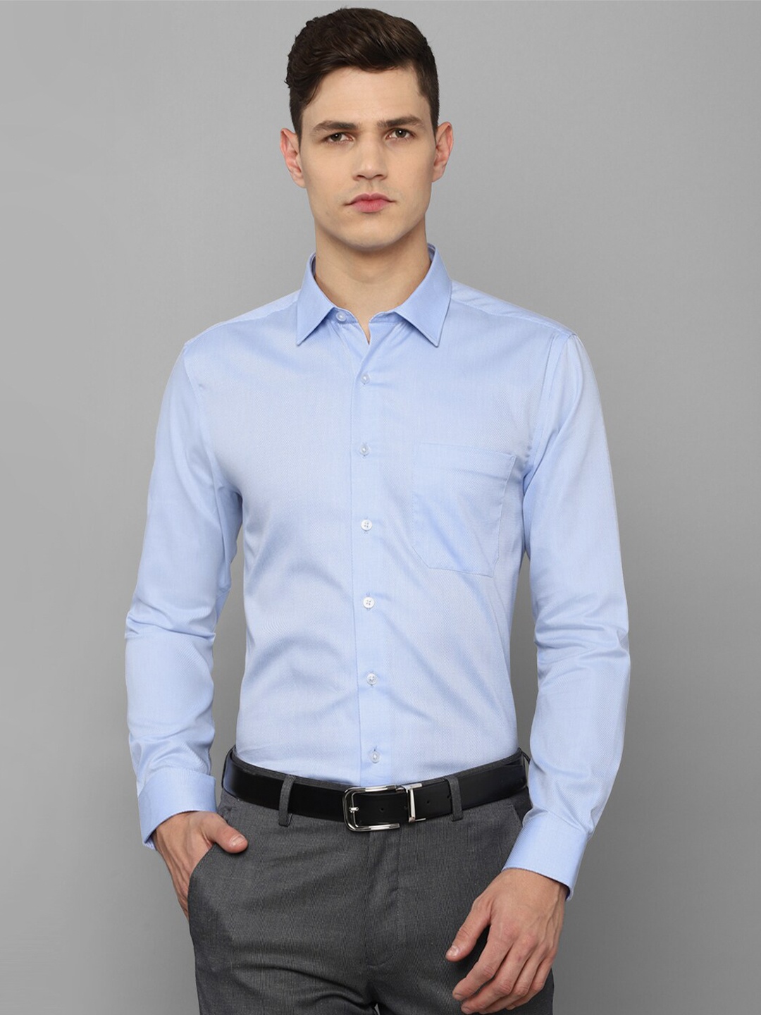 

Louis Philippe Men Blue Slim Fit Formal Shirt