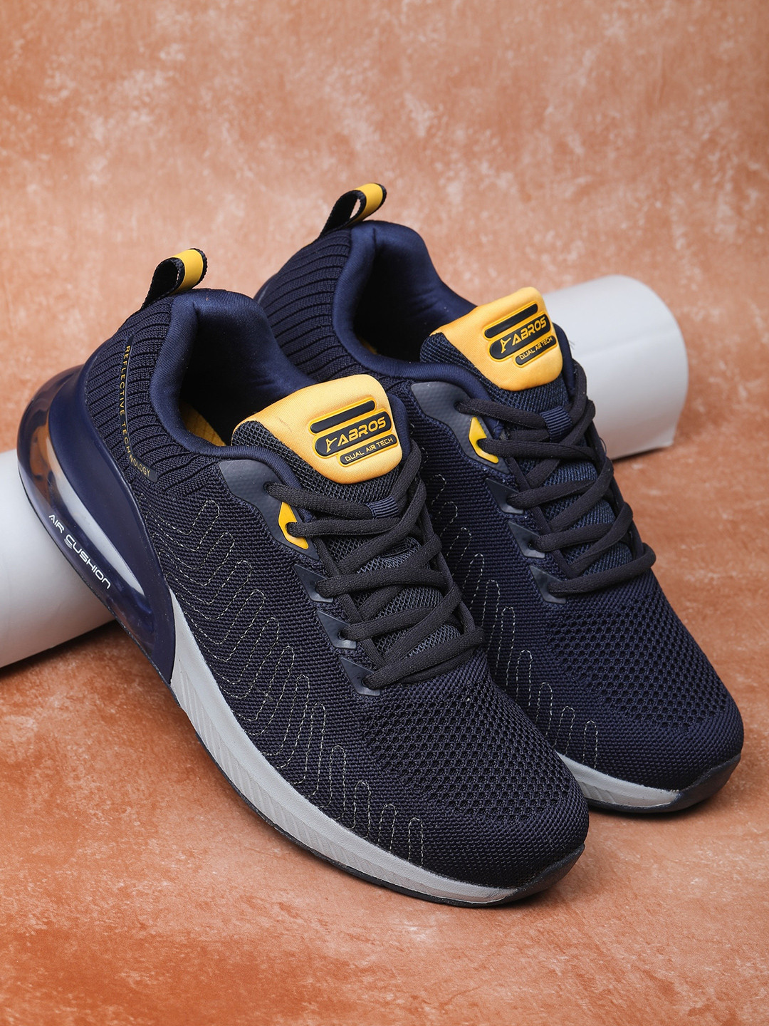 

ABROS Men Innovation Running Sports Shoes, Navy blue