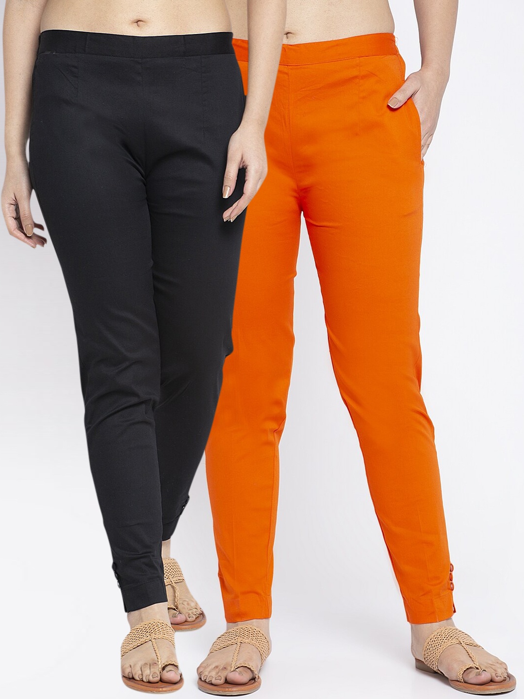 

GRACIT Women Black Smart Skinny Fit Trousers