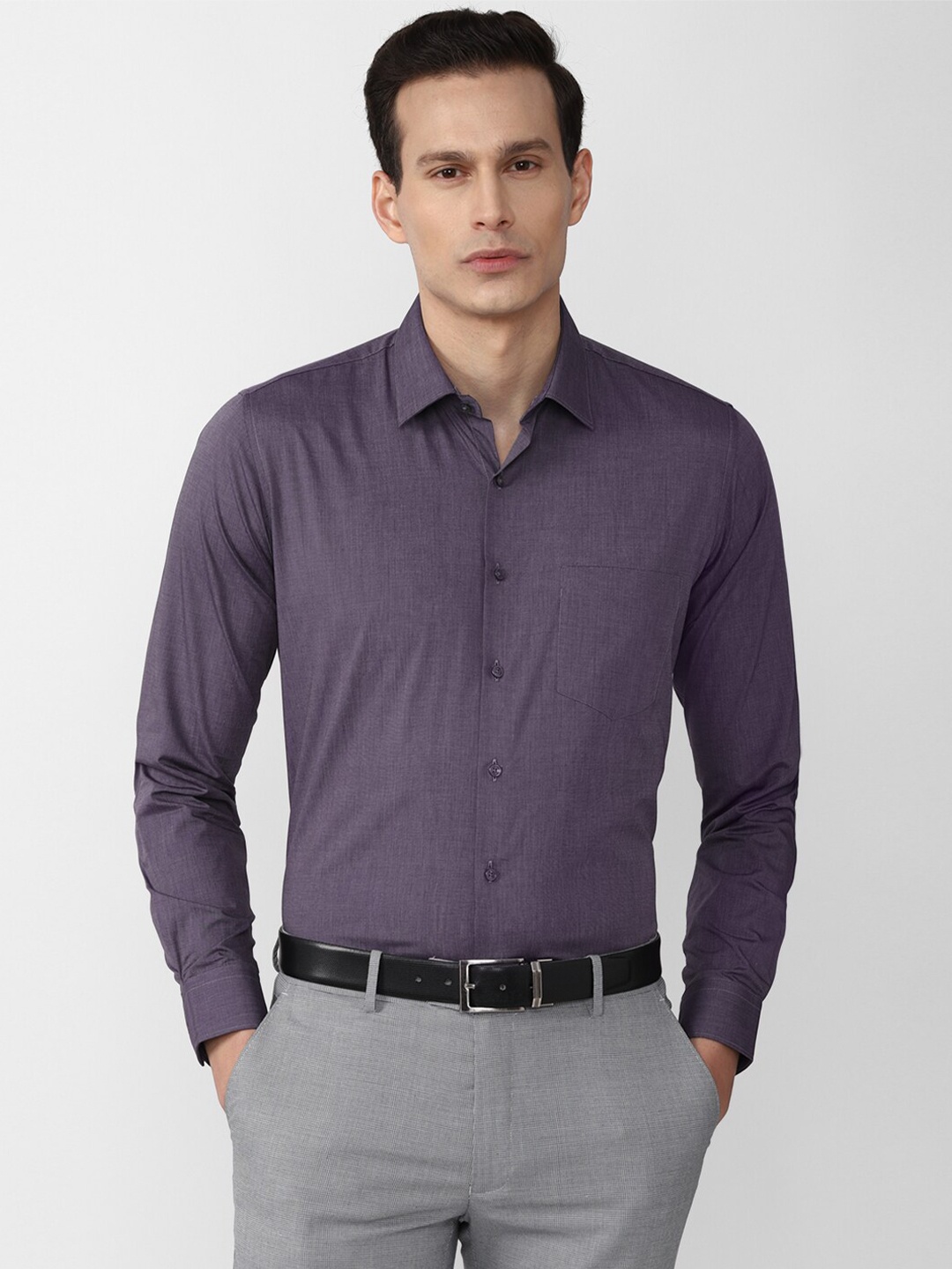 

Van Heusen Men Purple Slim Fit Formal Cotton Shirt