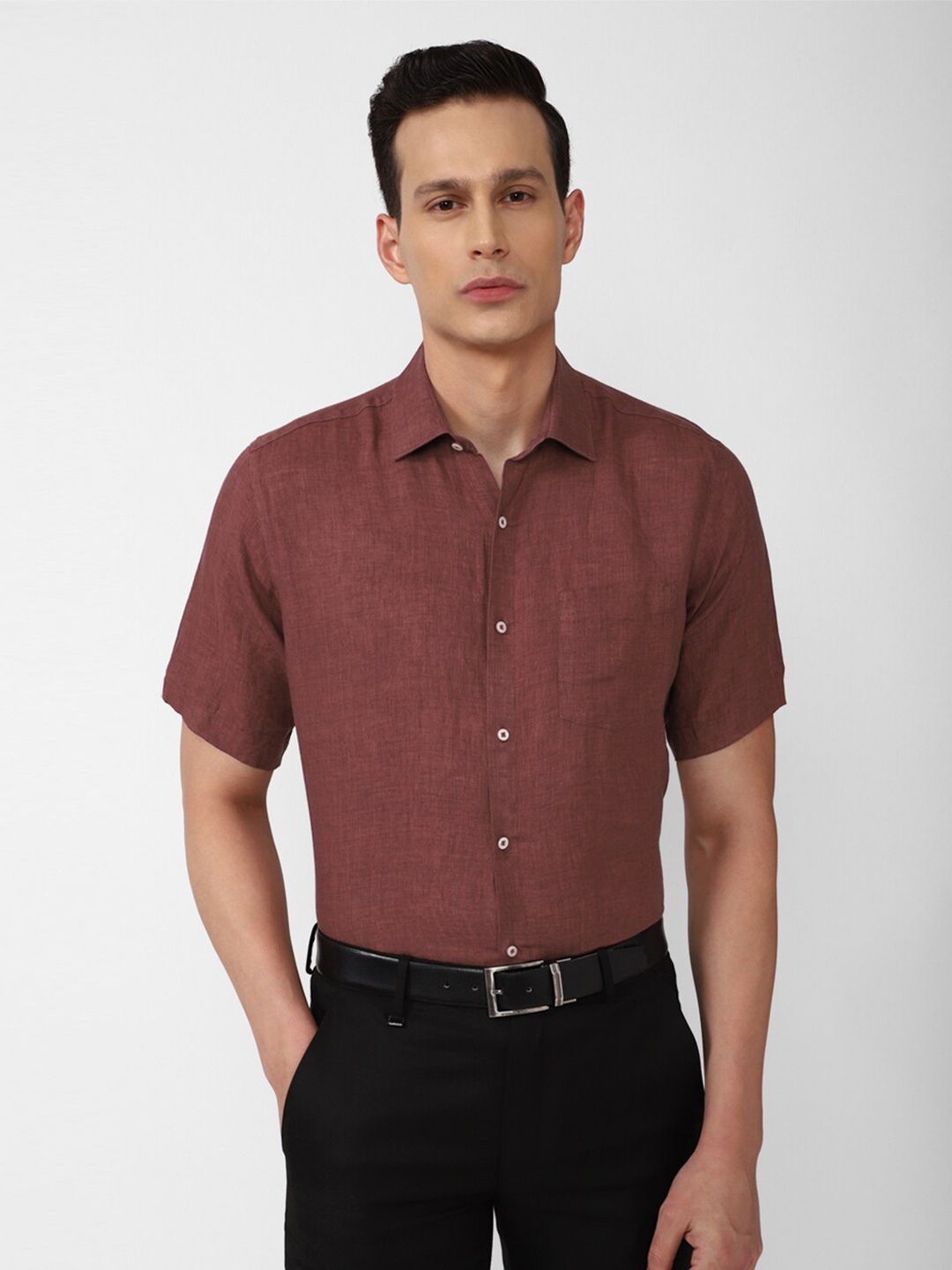 

Van Heusen Men Rust Formal Shirt