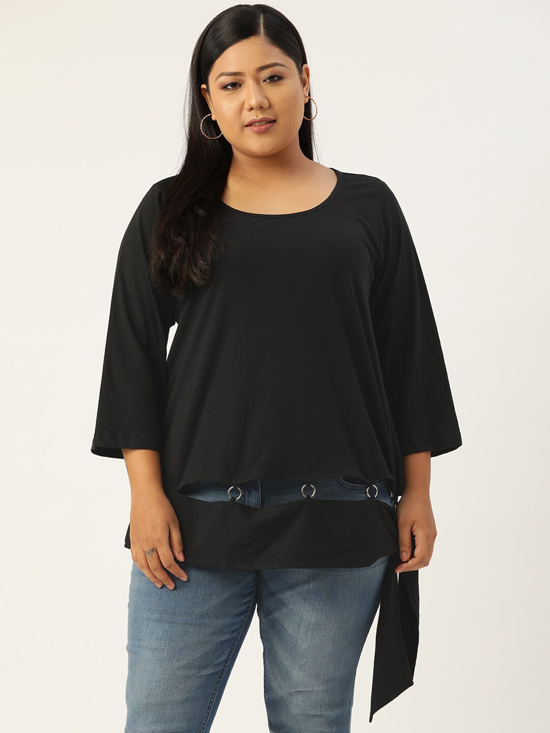 

theRebelinme Woman Black Crop Cotton Top
