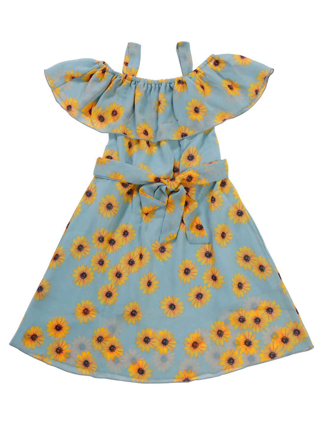 

NYNSH- PlusS Kids Sea Green & Yellow Dress