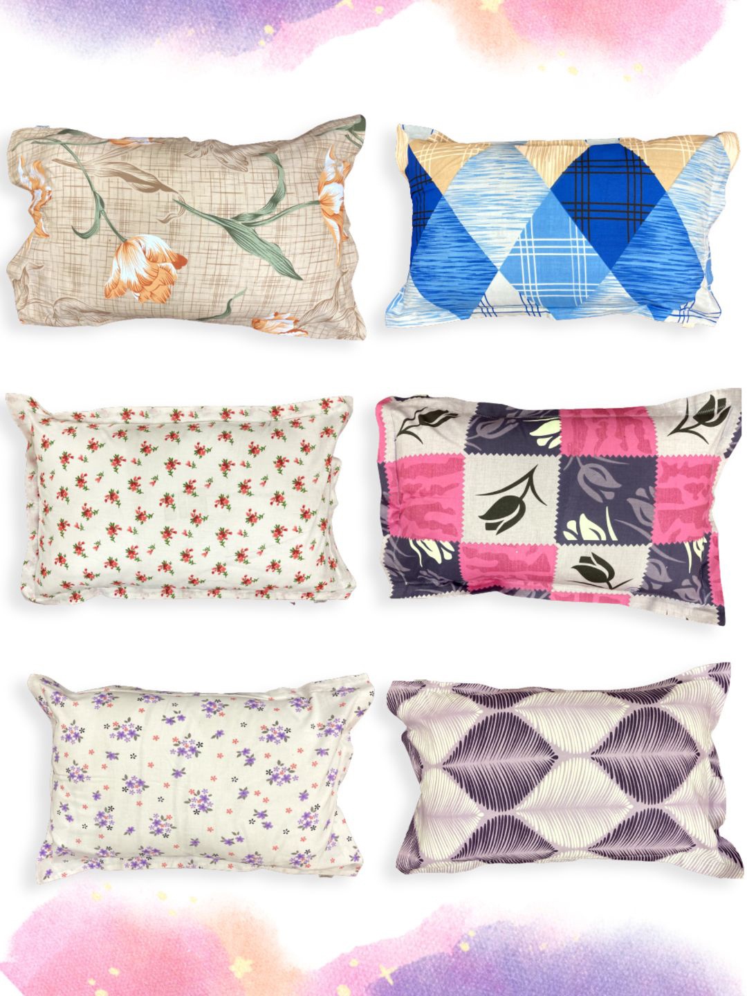 

Sleeping Owls- because your sleep matters Set Of 6 Assorted Printed 200 TC Cotton Pillow Covers