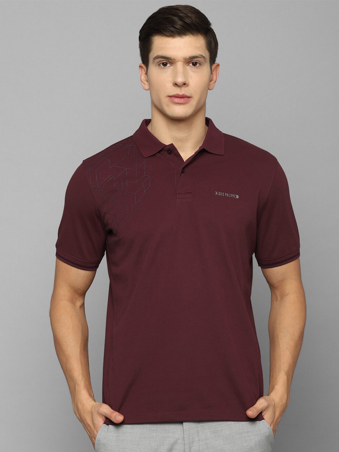 

Louis Philippe Sport Men Brown Polo Collar Slim Fit T-shirt