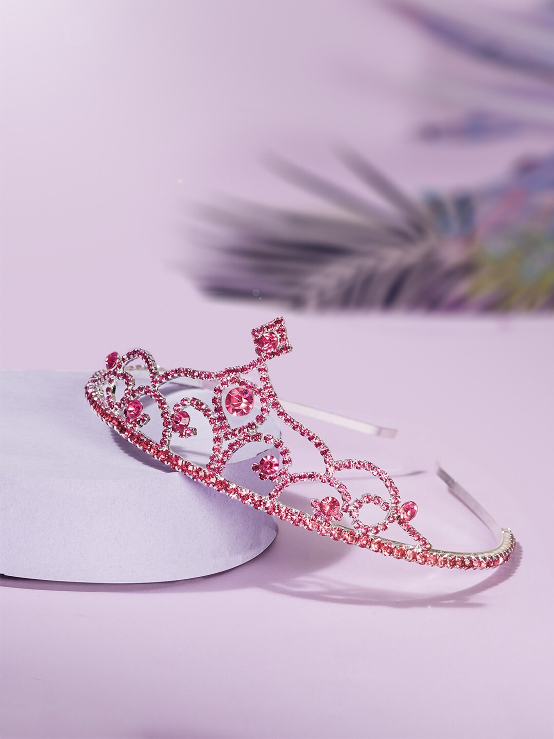 

HAIR DRAMA CO. Girls Pink Embellished Tiara