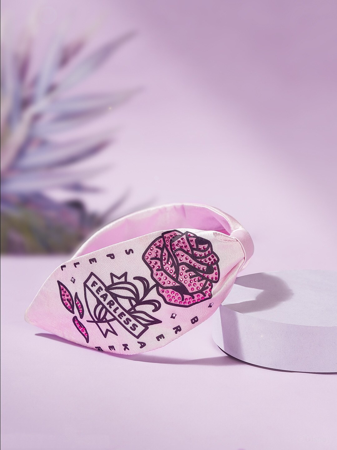 

HAIR DRAMA CO. Girls Pink & Black Embellished Hairband