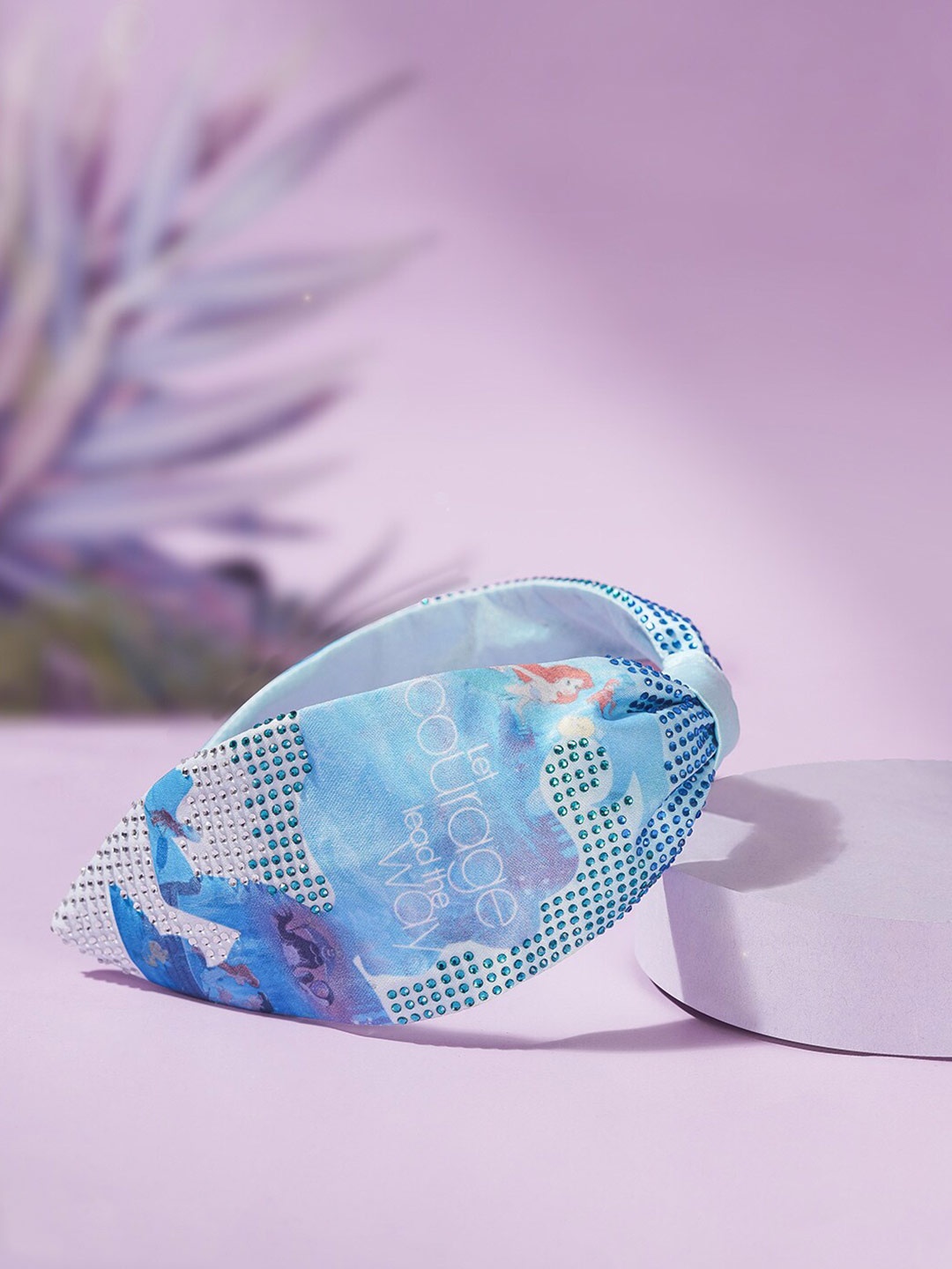 

HAIR DRAMA CO. Girls Blue & White Embellished Hairband
