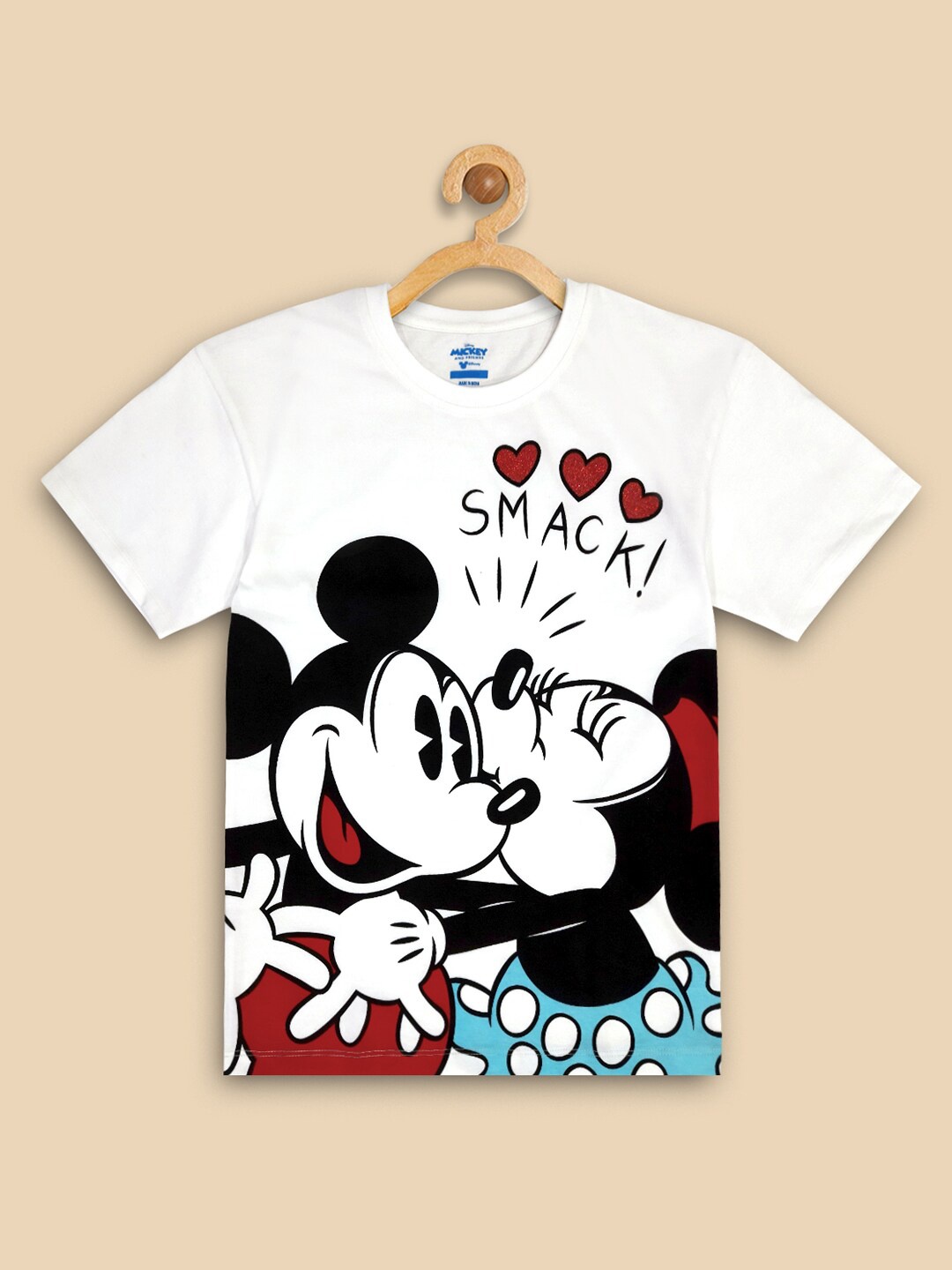 

Kids Ville Girls White & Black Mickey & Friends Printed T-shirt