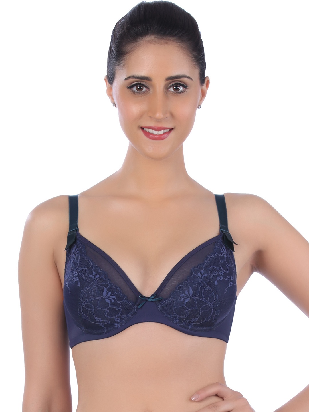 

Triumph Blue Lace Underwired Full-Coverage Non-Padded Everyday Bra 7613113519883