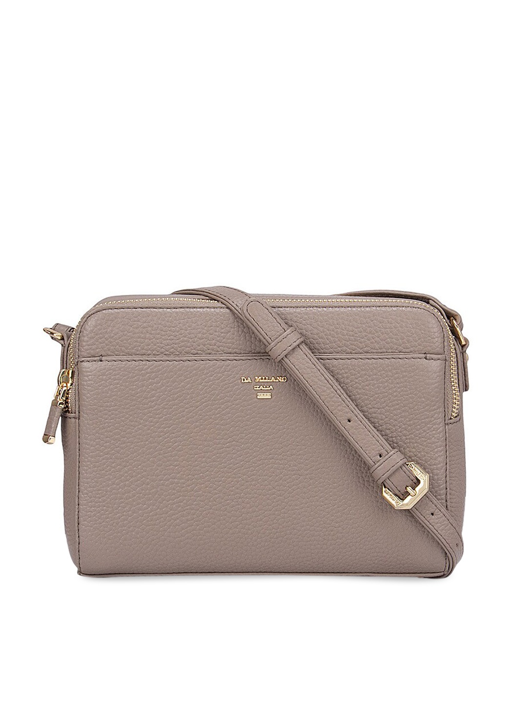 

Da Milano Women Brown Leather Structured Sling Bag