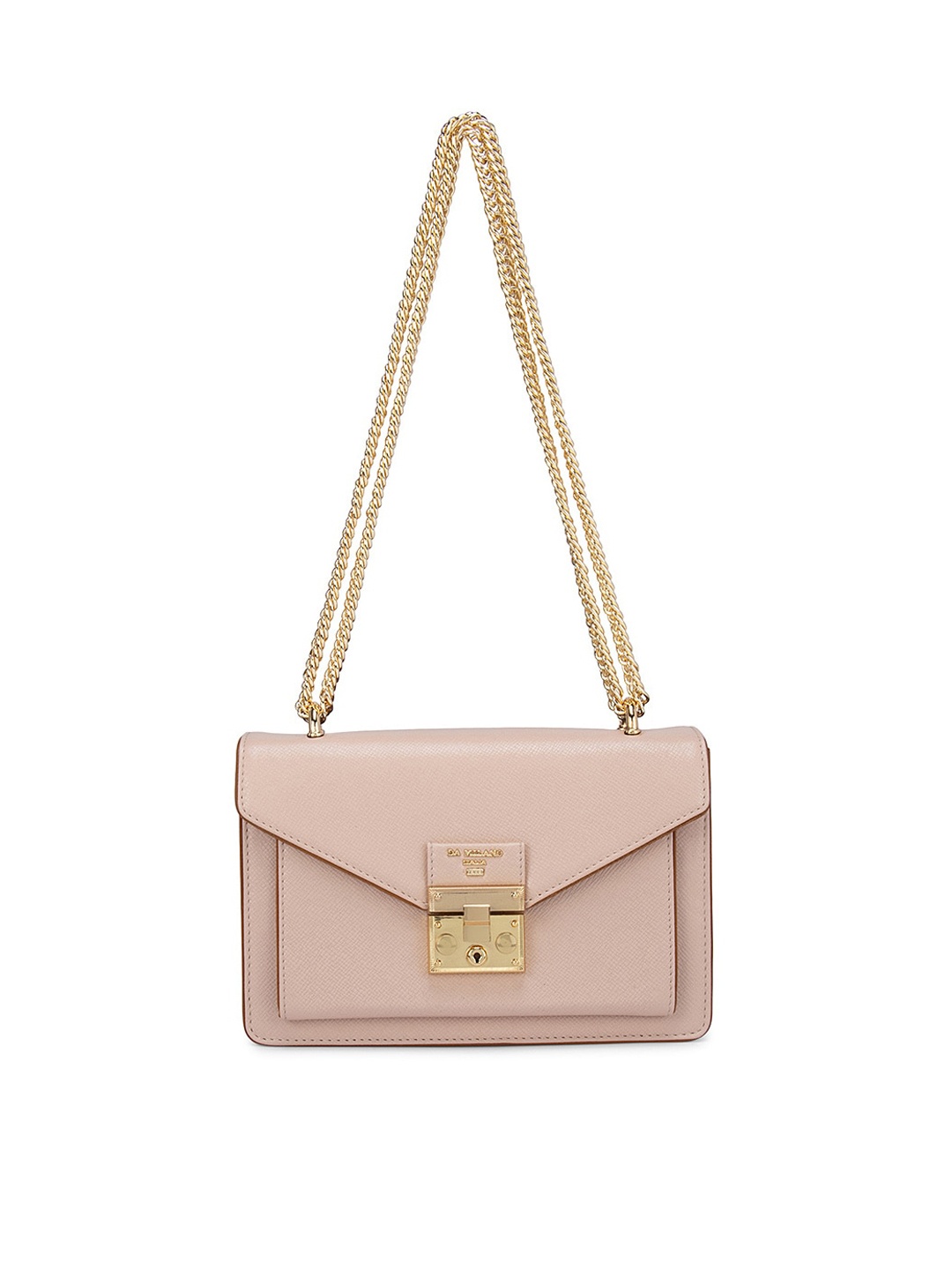 

Da Milano Pink Leather Structured Sling Bag