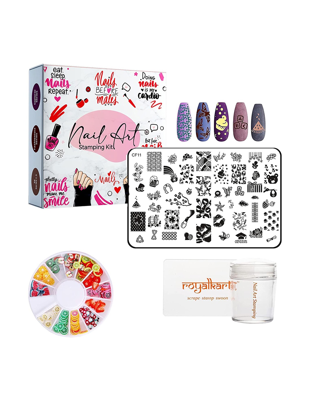 

royalkart Nail Art Stamping Kit, Multi