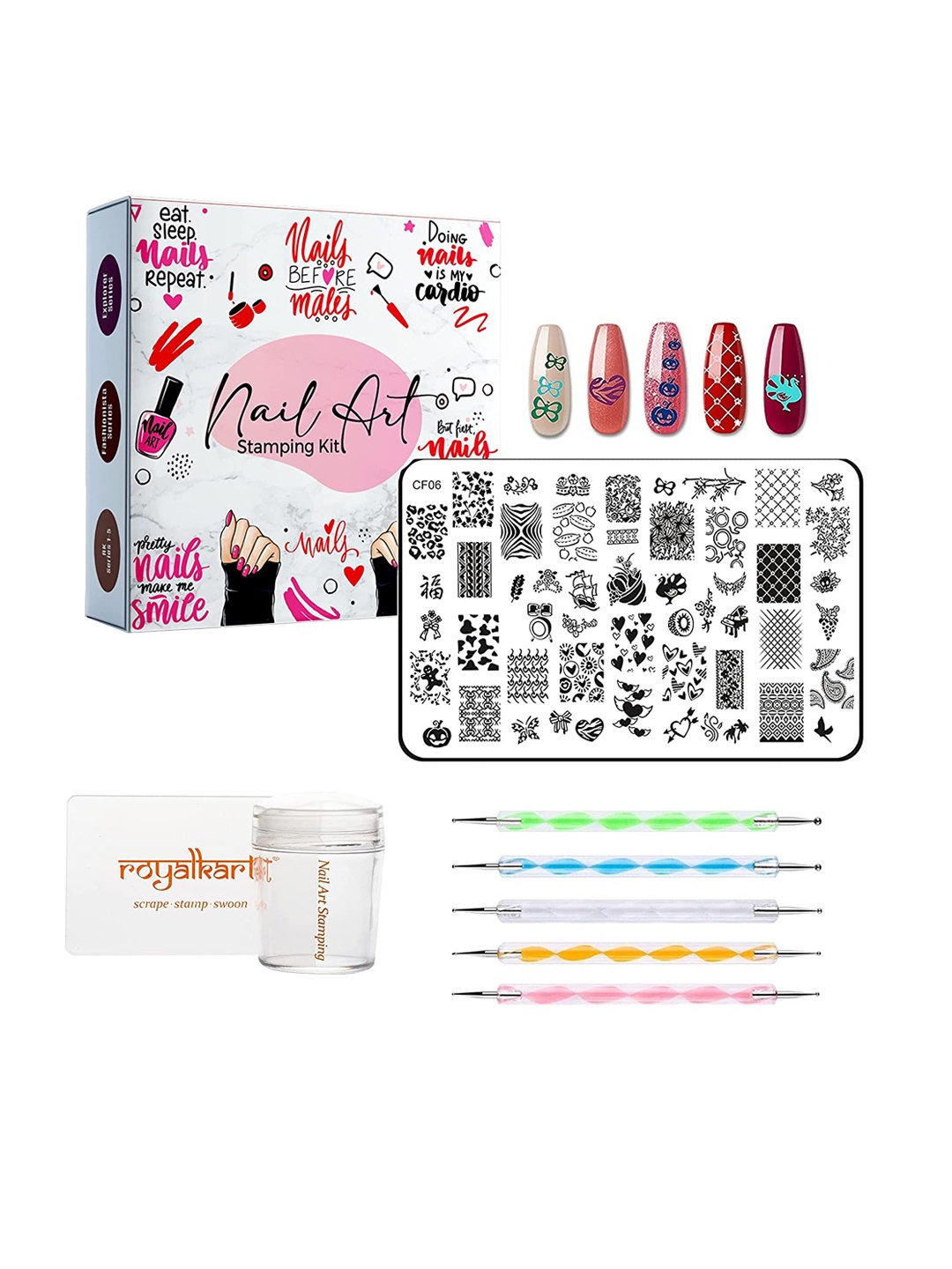 

royalkart Nail Art Stamping Kit CF Series, Multi