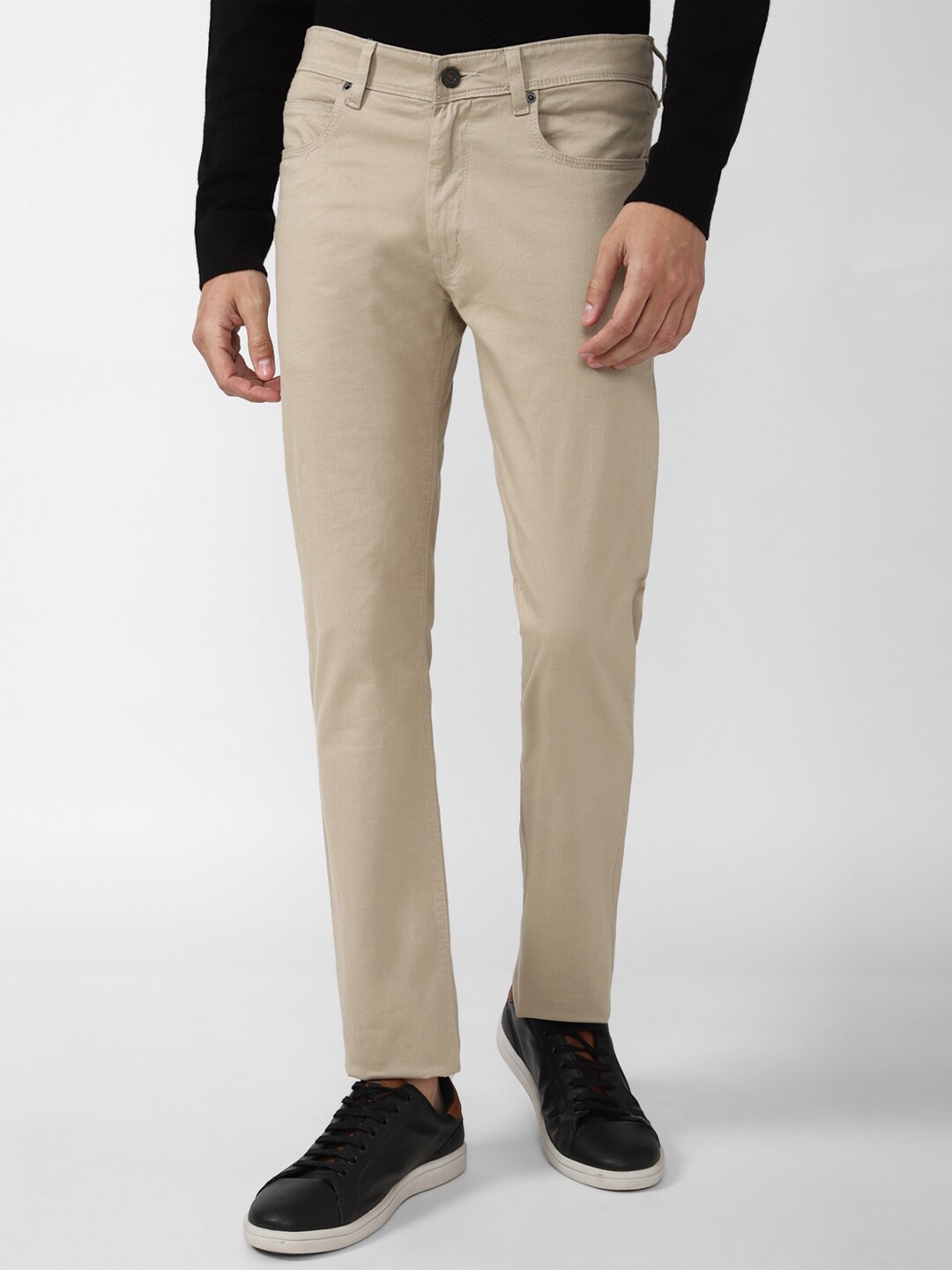 

Peter England Casuals Men Khaki Slim Fit Trousers