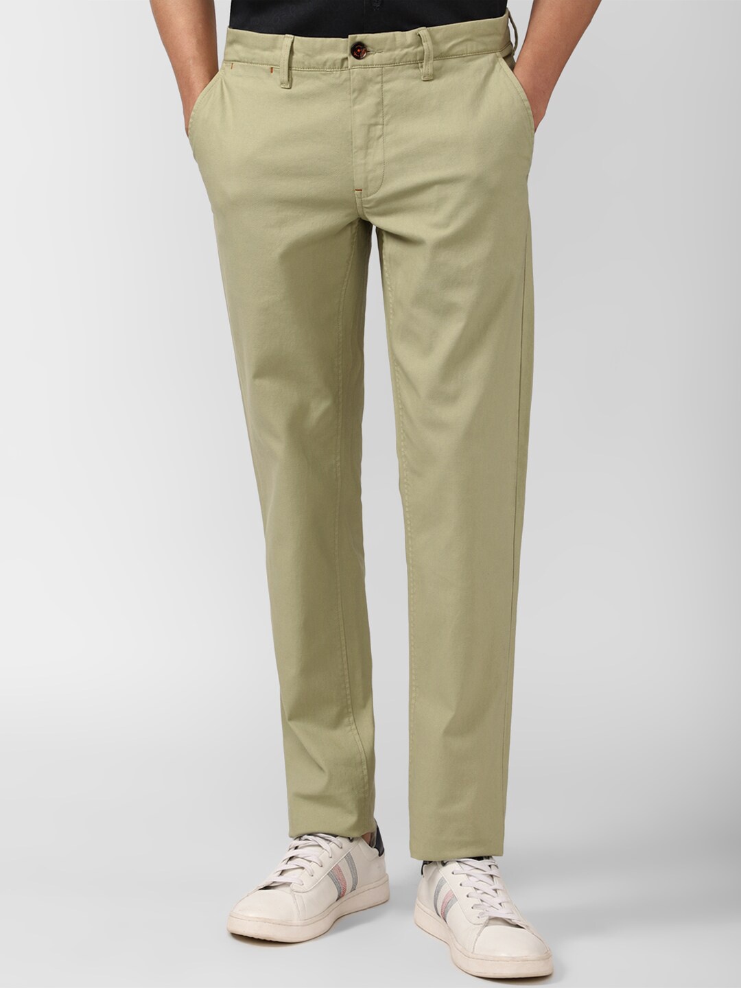 

SIMON CARTER LONDON Men Khaki Slim Fit Chinos Trouser