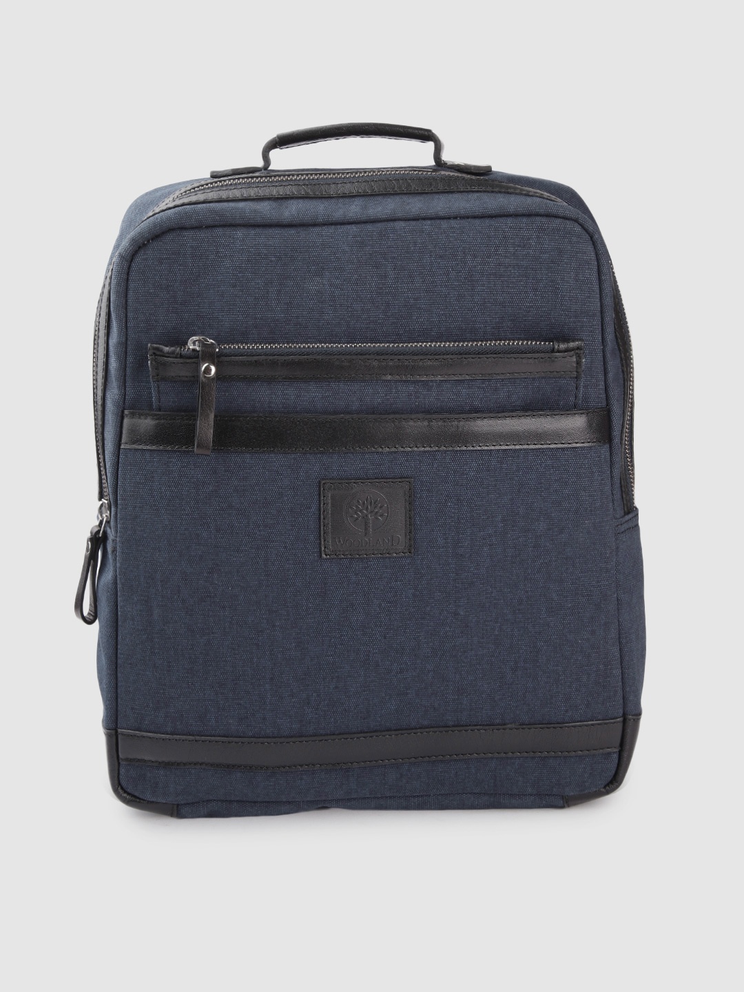 

Woodland Men Navy Blue & Black Solid Backpack- 10 Litre