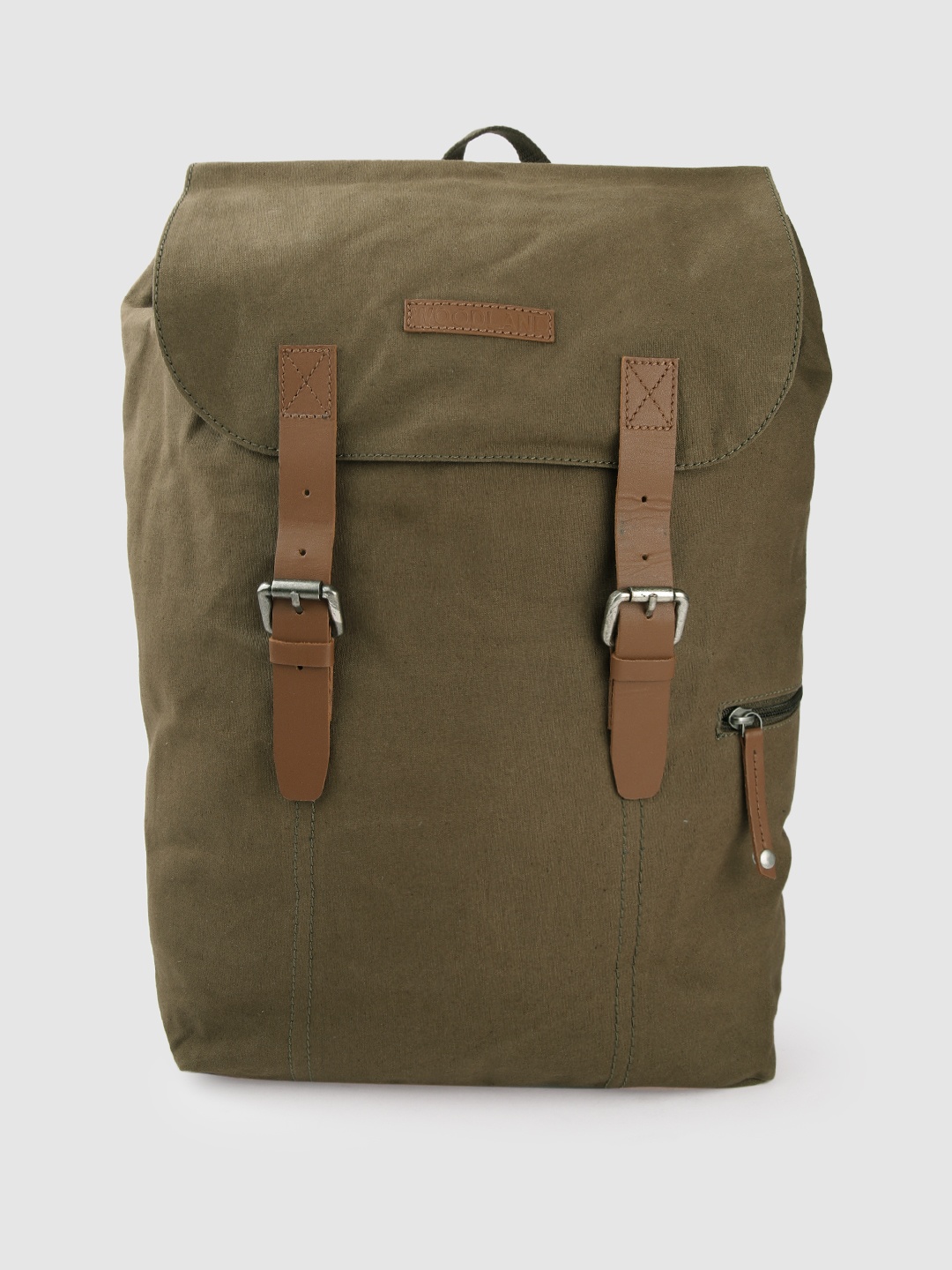 

Woodland Men Olive Green & Brown Solid Backpack- 19 Litres