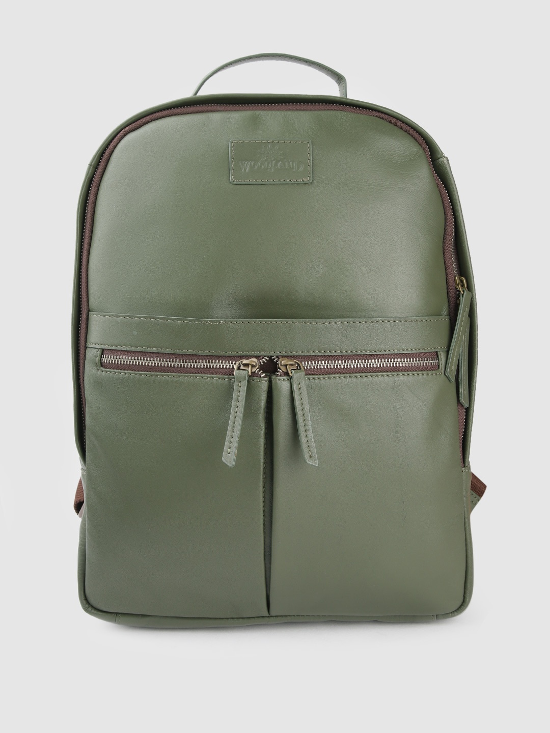 

Woodland Men Olive Green Solid Backpack