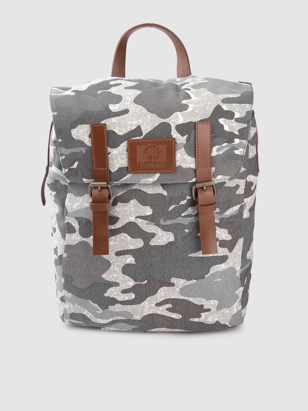 

Woodland Men Grey Camouflage Print Backpack