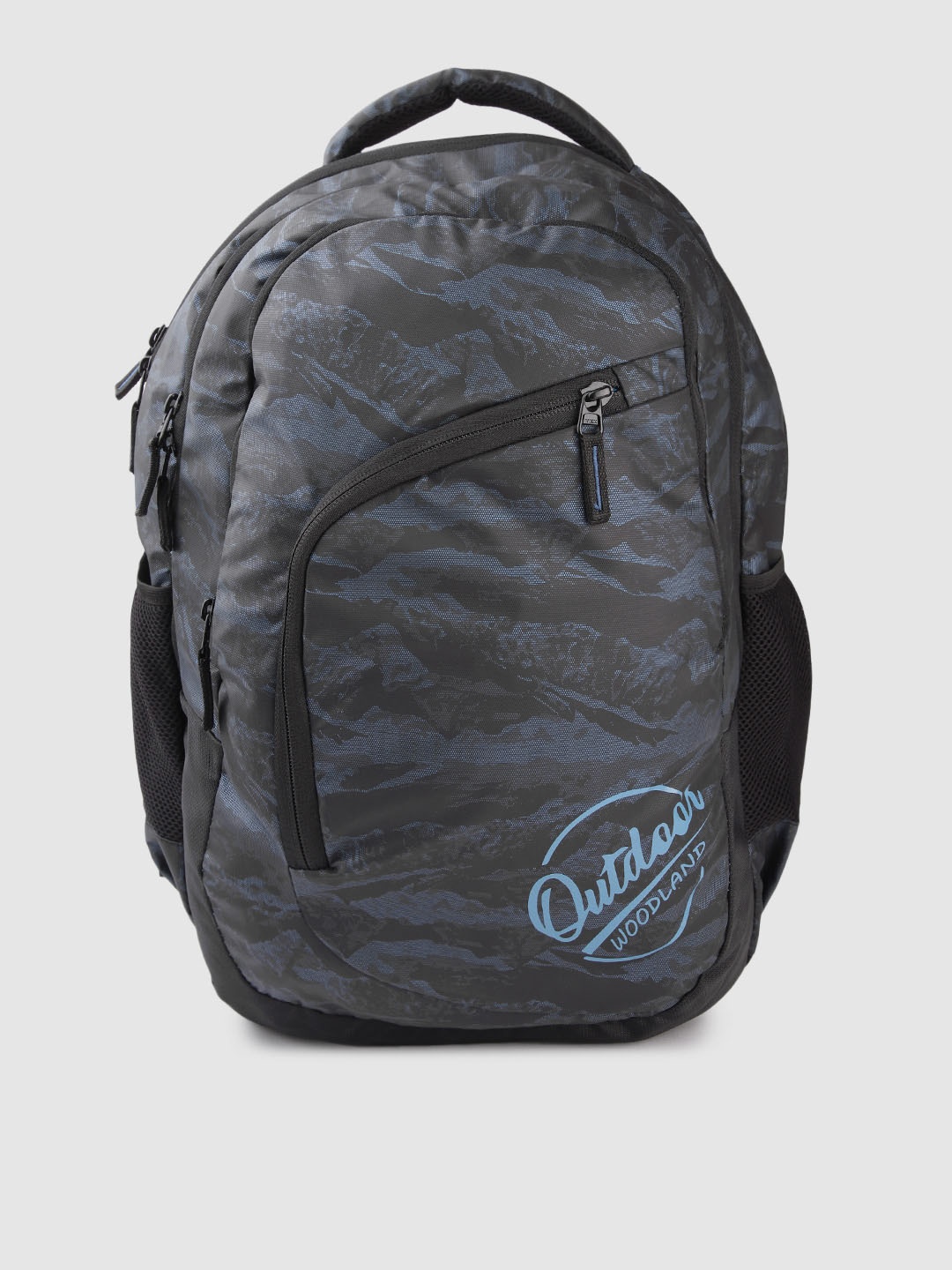 

Woodland Men Navy Blue & Black Graphic Print Backpack-23 Litres