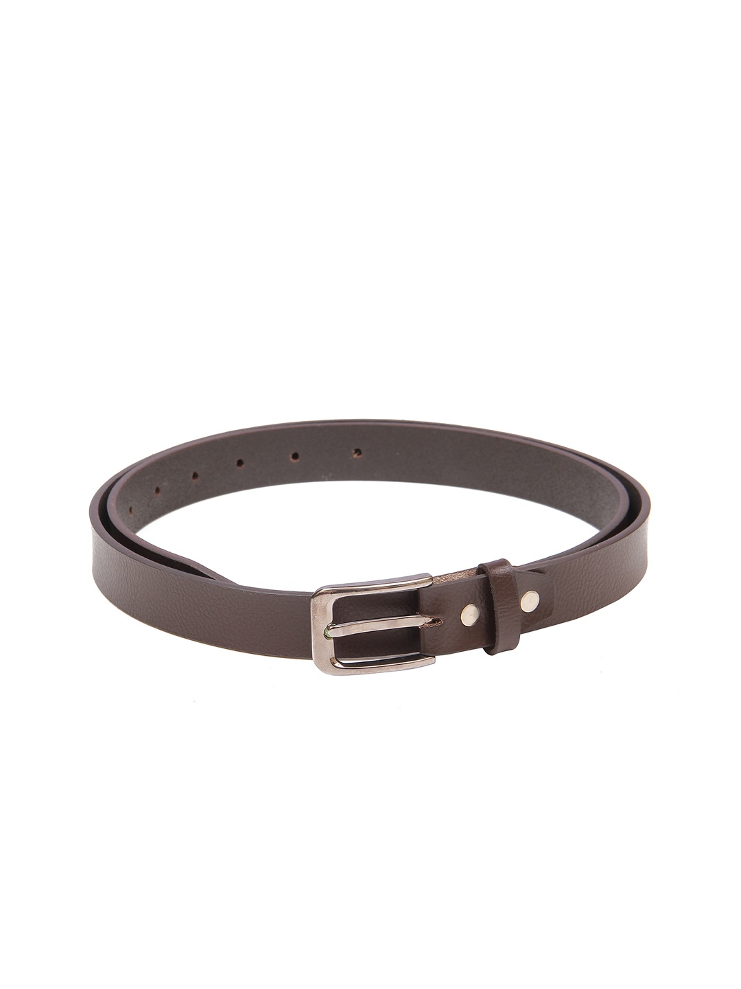 

Calvadoss Women Brown Textured Leather Belt