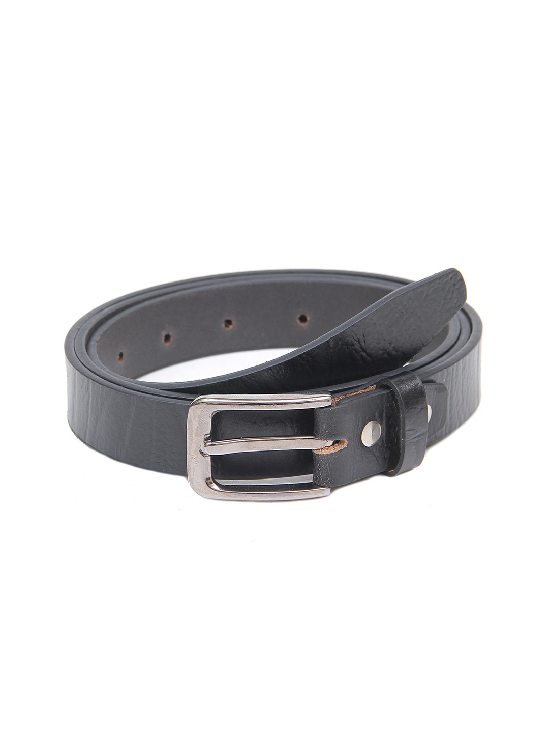 

Calvadoss Women Black Textured Leather Belt