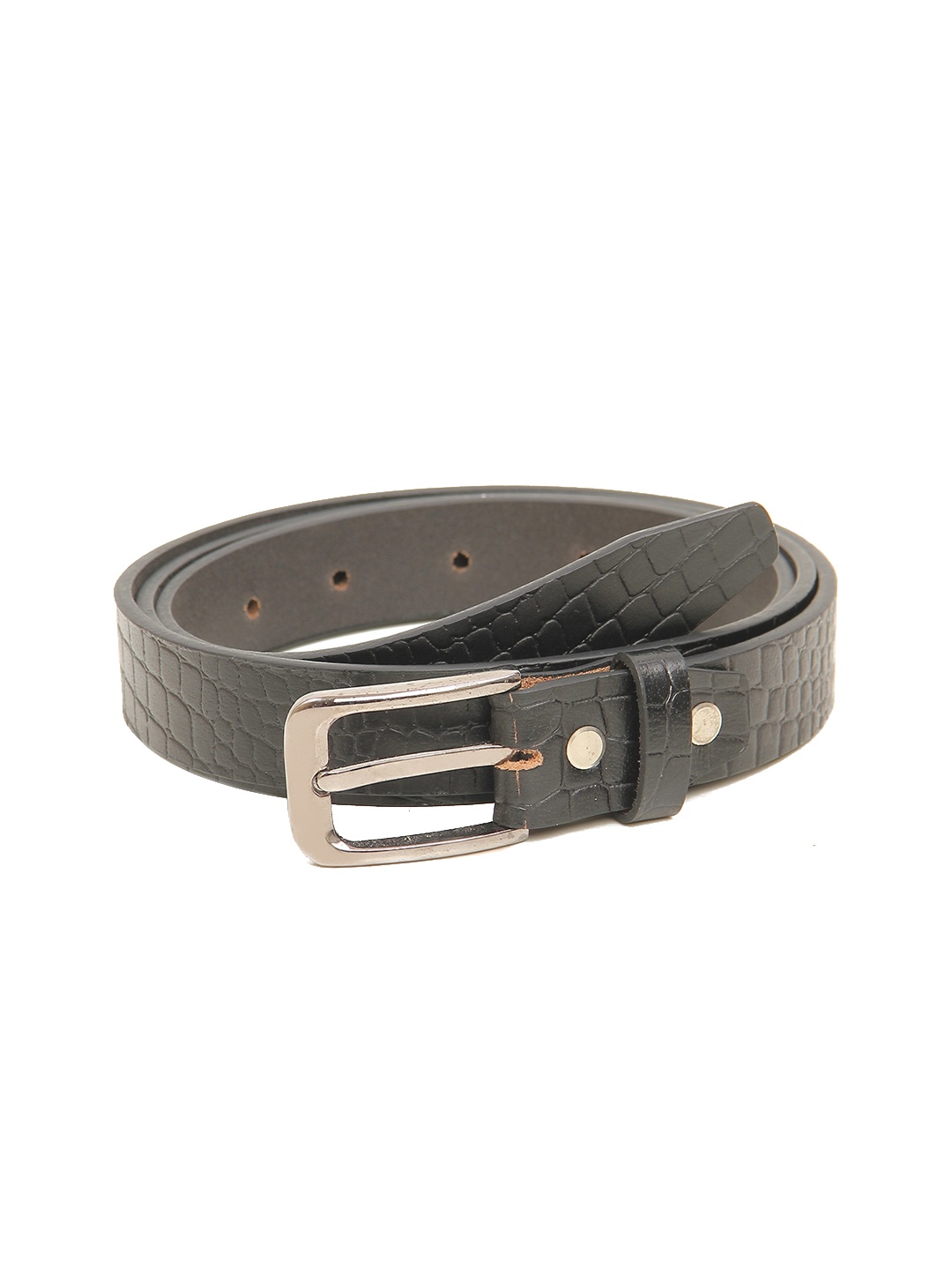 

Calvadoss Women Black Textured Leather Belt